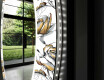 RUND DEKORATIV SPEGEL MED LED-BELYSNING FÖR HALLEN - Golden Flowers #11