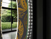 RUND DEKORATIV SPEGEL MED LED-BELYSNING FÖR HALLEN - Ancient Pattern #11