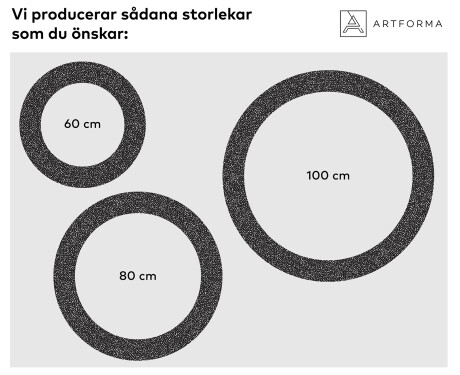 Rund Dekorativ Spegel Med Led-belysning För Badrummet - Dotts #2
