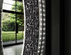 Rund Dekorativ Spegel Med Led-belysning För Badrummet - Gothic #11