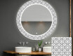 Rund Dekorativ Spegel Med Led-belysning För Badrummet - Industrial #1