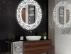 Rund Dekorativ Spegel Med Led-belysning För Badrummet - Industrial #2