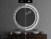 Rund Dekorativ Spegel Med Led-belysning För Badrummet - Letters #7