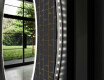 Rund Dekorativ Spegel Med Led-belysning För Badrummet - Microcircuit #11