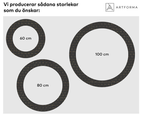 Rund Dekorativ Spegel Med Led-belysning För Badrummet - Microcircuit #2
