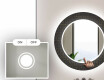 Rund Dekorativ Spegel Med Led-belysning För Badrummet - Microcircuit #4