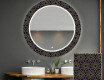 Rund Dekorativ Spegel Med Led-belysning För Badrummet - Ornament #1