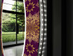 RUND DEKORATIV SPEGEL MED LED-BELYSNING FÖR VARDAGSRUMMET - Gold Mandala #11