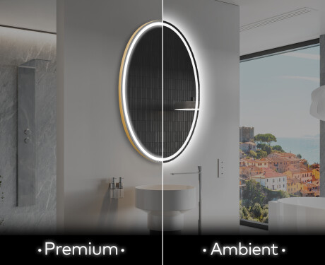 Badrumsspegel med LED-belysning Spegel L228