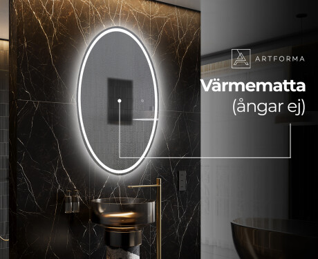 Badrumsspegel med LED-belysning Spegel L228 #8