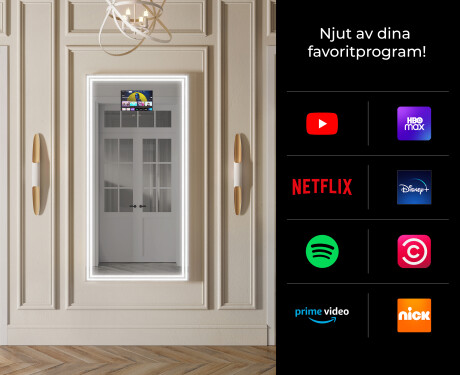 Vertikal Badrumsspegel med LED-belysning Spegel L57 #2