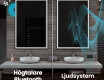 Vertikal Badrumsspegel med LED-belysning Spegel L57 #7