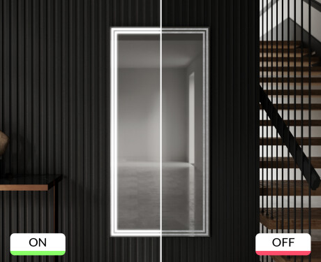 Vertikal Badrumsspegel med LED-belysning Spegel L57 #9