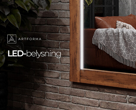 Vertikal rektangulära väggspeglar LED med ekram L225 #4