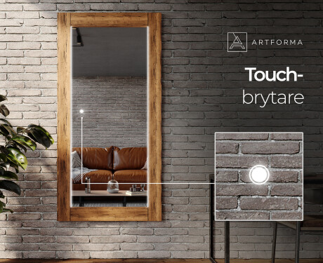 Vertikal rektangulära väggspeglar LED med ekram L225 #5