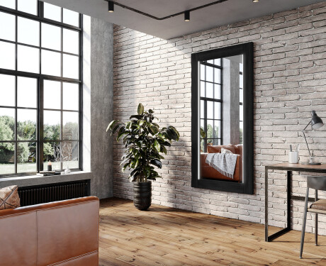 Vertikal rektangulära väggspeglar LED med ekram L225 #8