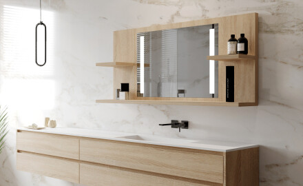 Ljusspegel Med Hyllor LED L02