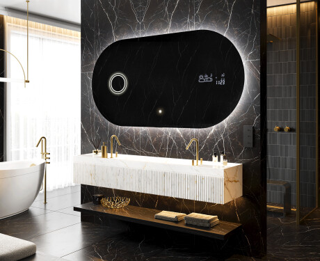 Badrumsspegel med LED-belysning Spegel L229