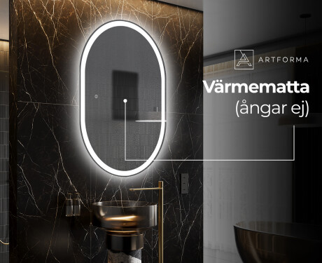 Badrumsspegel med LED-belysning Spegel L230 #8