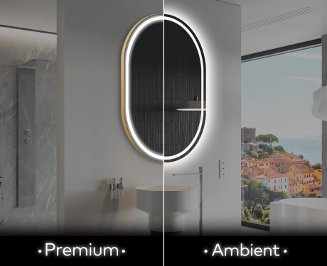 Badrumsspegel med LED-belysning Spegel L231