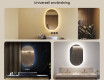 Badrumsspegel med LED 50x80cm med kallt LED-ljus 7000K, varmt ljus 3000K eller neutralt ljus 4500K #2