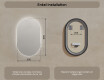 Badrumsspegel med LED 50x80cm med kallt LED-ljus 7000K, varmt ljus 3000K eller neutralt ljus 4500K #7