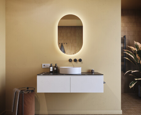 Badrumsspegel med LED 50x80cm med kallt LED-ljus 7000K, varmt ljus 3000K eller neutralt ljus 4500K #8