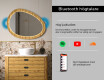 Oregelbunden spegel i ekram med LED-belysning #7