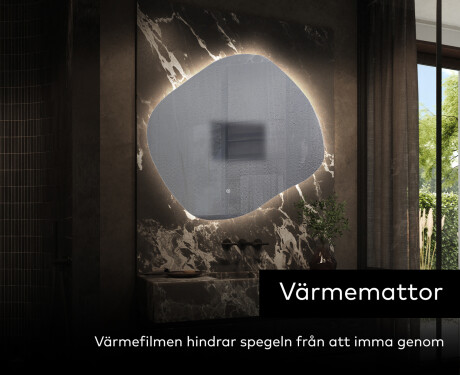 LED Badrumsspegel med oregelbunden form R221 #9