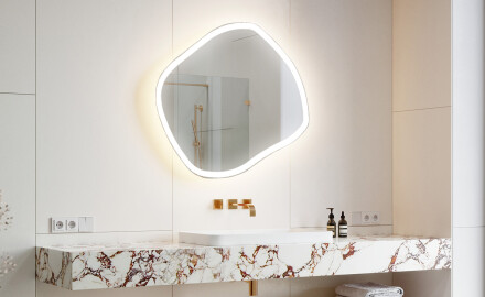 LED Badrumsspegel med oregelbunden form R222
