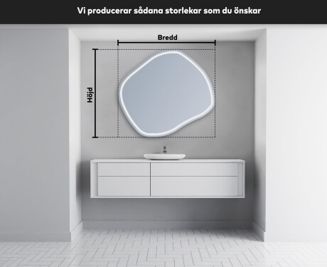 LED Badrumsspegel med oregelbunden form R223 #4