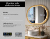 Oval spegel i ekram med LED-belysning #6