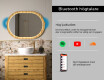 Oval spegel i ekram med LED-belysning #7
