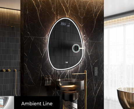 LED Badrumsspegel med oregelbunden form SF223