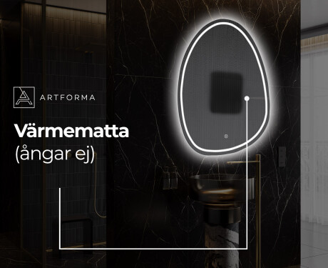 LED Badrumsspegel med oregelbunden form SF223 #9