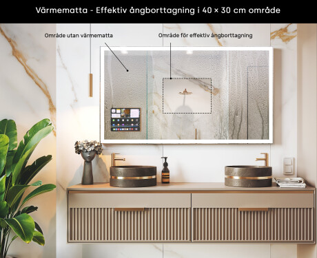 Smart LED badrumsspegel med Displine Apple L01 ram #7