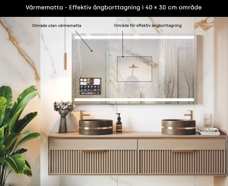 Smart LED badrumsspegel med Displine ram - Apple L09 #7