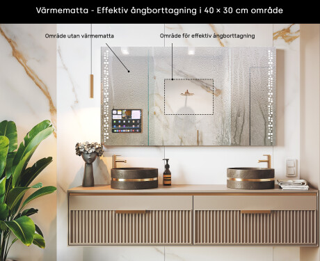Modern LED Spegel med iPad Displine L38 Ram #7