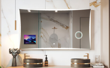 Rektangulär Smart LED Apple Spegel med Displine L77 Ram