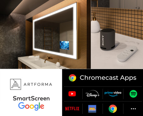 Smart Badrumsspegel med LED-belysning Spegel L01 Google-serien #4