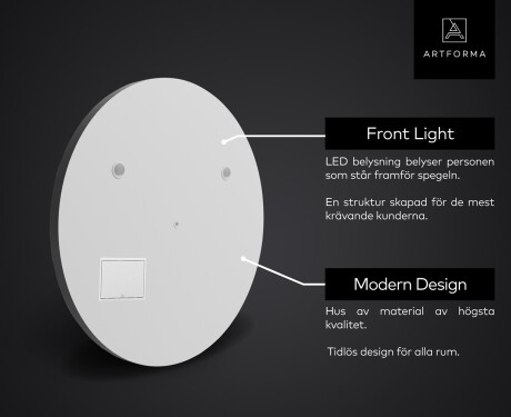 Rund spegel med belysning LED SMART L76 Apple #2