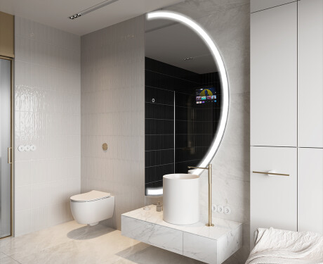 Halvcirkel spegel badrum LED SMART A222 Google #9