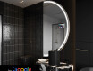 Halvcirkel spegel med belysning LED SMART A223 Google
