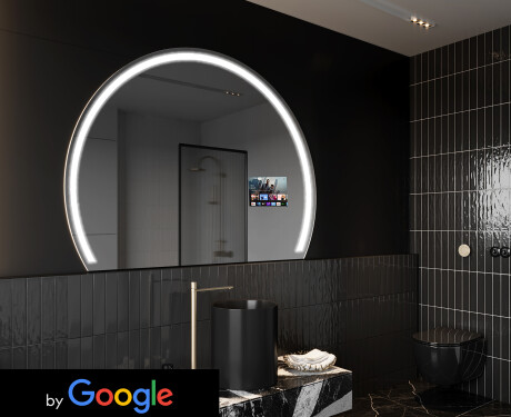 Halvcirkel spegel badrum LED SMART W223 Google