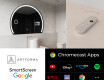 Halvcirkel spegel badrum LED SMART W223 Google #2