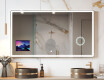 Rundad Modern LED Spegel med iPad Displine L146 Ram