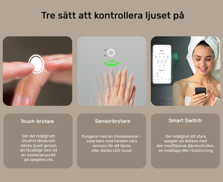 Rundad Modern LED Spegel med iPad Displine L146 Ram #5