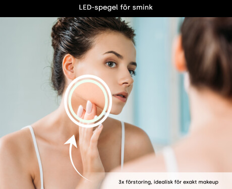 Rundad Modern LED Spegel med iPad Displine L146 Ram #6