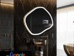 Oregelbunden spegel med belysning LED SMART R222 Google