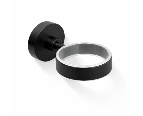 CLASSIC – Mugghållare 80.003/003.1, tvålkopp 80.004/004.1 / matt svart / * glas beställs separat